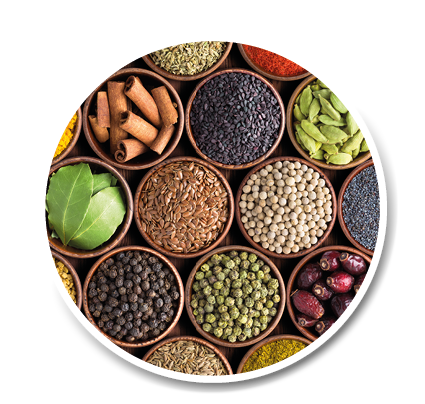 Des &eacute;pices multicolores